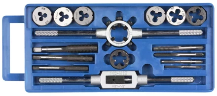 Набор ЗУБР &quot;МАСТЕР&quot; с металлореж. инстр., метчики однопроходные и плашки М3-М12, оснастка - в пластиковом боксе, 16пред. 28122-H16 купить в Ноябрьске