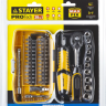 Набор STAYER "PROFESSIONAL": Биты и торцовые головки с трещеткой и воротком, 39 предметов 25135-H39 купить в Ноябрьске
