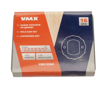 Набор коронок по дереву 16 пред. VMX 512392 купить в Ноябрьске