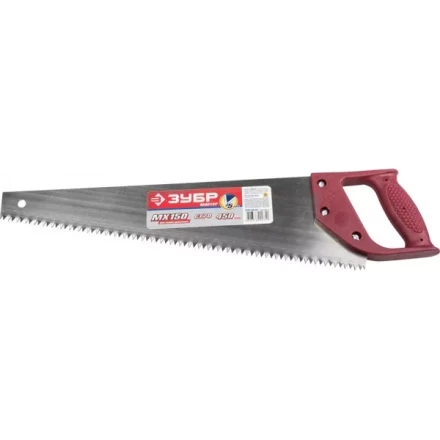 Ножовка ЗУБР &quot;МАСТЕР&quot; по дереву, прямой крупный зуб, пластиковая ручка, шаг зуба 5мм, 450мм 1525-04-45 купить в Ноябрьске