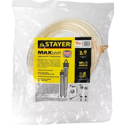 Гидроуровень STAYER &quot;MASTER&quot; с усиленной измерительной колбой большого размера, d 6мм, 10м 579437 купить в Ноябрьске