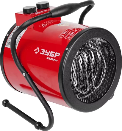 Пушка ЗУБР &quot;МАСТЕР&quot; &quot;круглая&quot; тепловая электрическая, гладкий нерж. ТЭН, 4.5/3 кВт, 220В ЗТП-5000_М2 купить в Ноябрьске