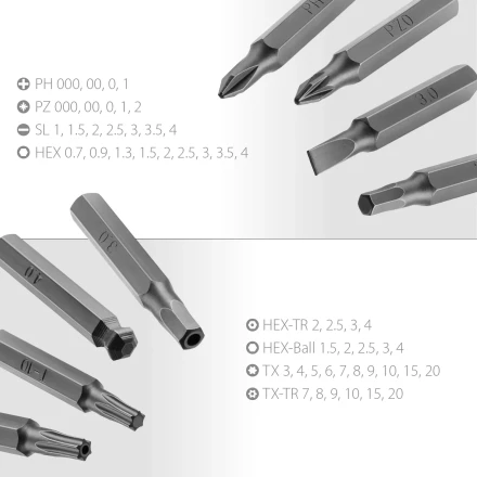 Набор Precision-51: отвертка для точных работ со сменными битами. 25691 купить в Ноябрьске