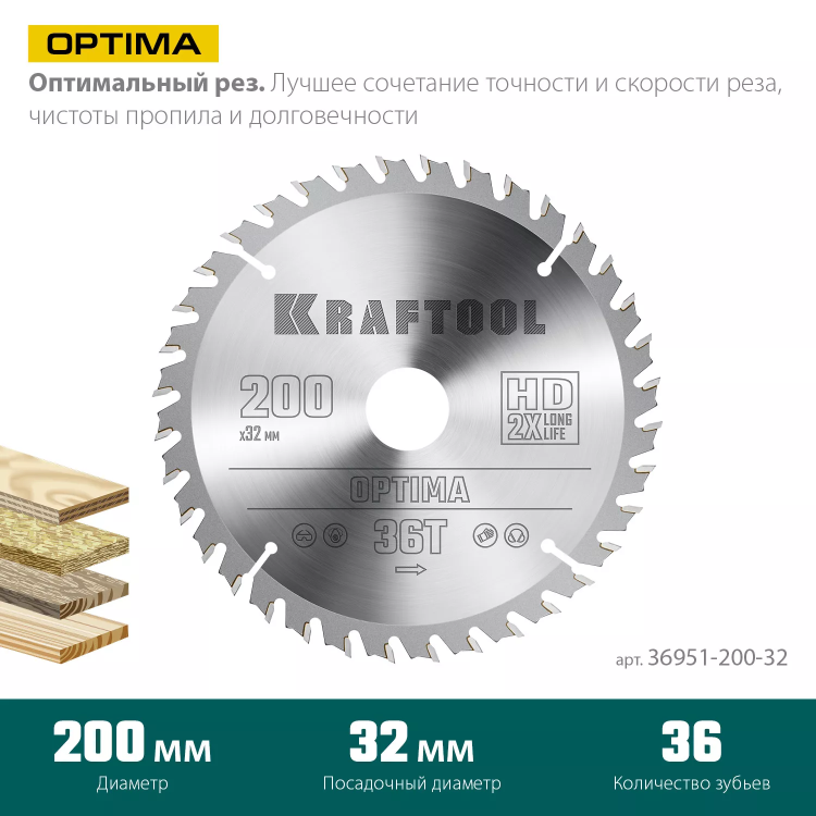 Диск пильный OPTIMA, повышенный ресурс 36951-200-32 купить в Ноябрьске