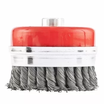 Щетка для УШМ Heavy Duty, 100 мм, М14, &quot;чашка&quot;, крученая металлическая проволока  MATRIX 74672 купить в Ноябрьске