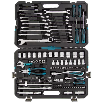 Набор инструментов 101 предмет, 120 зубьев, CrV, 1/4&quot;, 1/2&quot; Gross 14151 купить в Ноябрьске