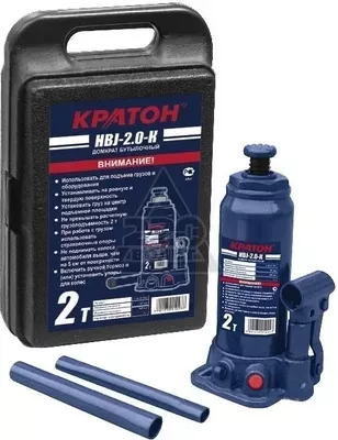 Домкрат бутылочный Кратон HBJ-2.0-K в кейсе 2 30 01 003 купить в Ноябрьске