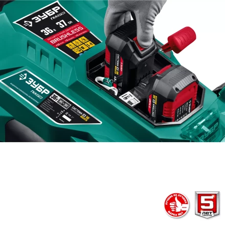 ЗУБР С1-18, 36 В, 37 см, без АКБ, бесщеточная газонокосилка (ГКЛ-3736) купить в Ноябрьске