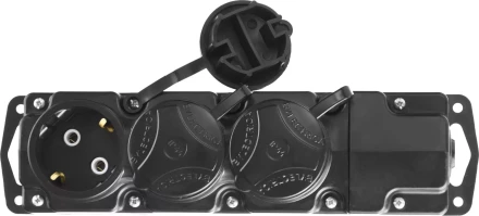 Колодка СИБИН для удлинителя, 3 гнезда, заземление, защитные крышки, IP44, макс мощность 3500Вт 55114-3 купить в Ноябрьске