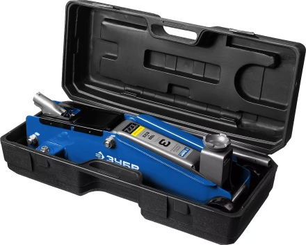 Домкрат гидравлический подкатной T77, 3т, 192-533мм, в кейсе, ЗУБР Профессионал 43055-3-K 43055-3-K купить в Ноябрьске