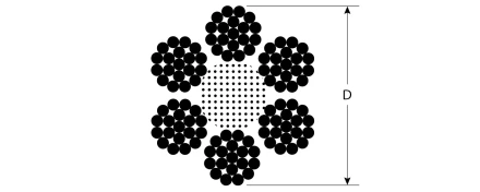 ЗУБР DIN 3060, свивка 6 х 19 + IWR, 12 мм, L 50 м, грузоподъемный стальной трос, Профессионал (30415-12) купить в Ноябрьске
