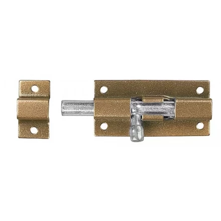 Задвижка накладная для окон и мебели &quot;ШП-40 КМЦ&quot;, цвет коричневый металлик/цинк, 40мм 37753-40 купить в Ноябрьске