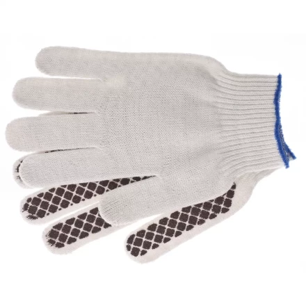 Перчатки трикотажные рисунок ПВХ гель Шахматный облив оверлок Сибртех Россия 67779 купить в Ноябрьске