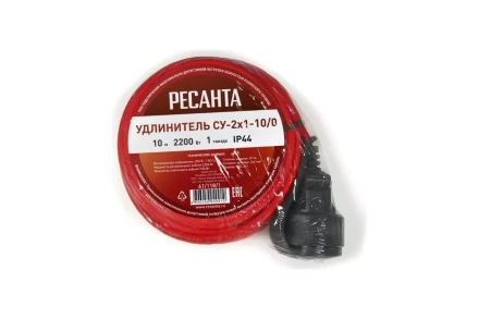 Удлинитель силовой б/катушки Ресанта СУ-2х1-10/0 (IP44) 61/118/1 купить в Ноябрьске