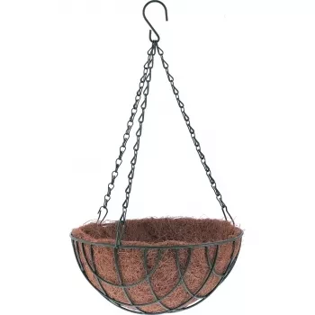Кашпо подвесное с вкладышем из коковиты полукруглое d25см PALISAD 69024 купить в Ноябрьске