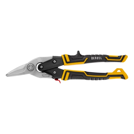 Ножницы по металлу Denzel, 270 мм, прямой и левый рез, сталь-СrMo, трехкомпонентные рукоятки, 78372 купить в Ноябрьске