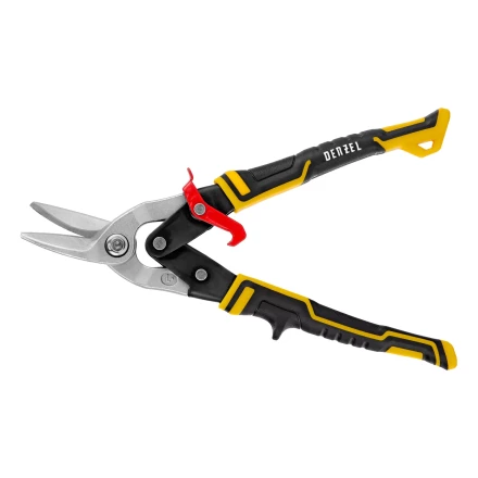 Ножницы по металлу Denzel, 270 мм, прямой и левый рез, сталь-СrMo, трехкомпонентные рукоятки, 78372 купить в Ноябрьске