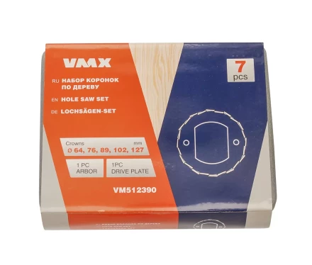 Набор коронок по дереву 7 пред. VMX 512390 купить в Ноябрьске