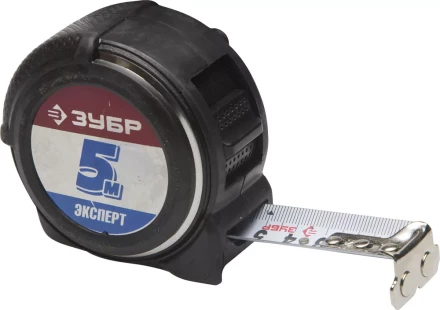 Рулетка ЗУБР &quot;ЭКСПЕРТ&quot; &quot;АНТЕЙ&quot;, металлический обрезиненный корпус, полотно с нейлоновым напылением, 5мх25мм 34053-05-25 купить в Ноябрьске