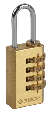 Замок ЗУБР &quot;ЭКСПЕРТ&quot; навесной мини, кодовый, 4 диска 37118-2_z01 купить в Ноябрьске