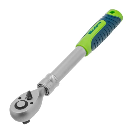 Ключ-трещотка телескопический 1/2&quot;, 300-430 мм, 72 зуба, с быстрым сбросом// Сибртех 14077 купить в Ноябрьске