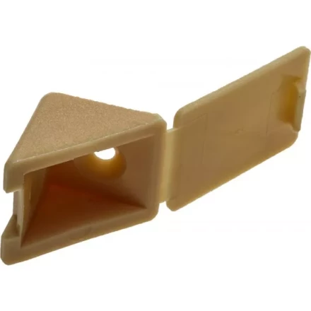 Уголок мебельный ЗУБР с шурупом, цвет сосна, 4,0x15мм, ТФ6, 4шт 4-308256-4 купить в Ноябрьске