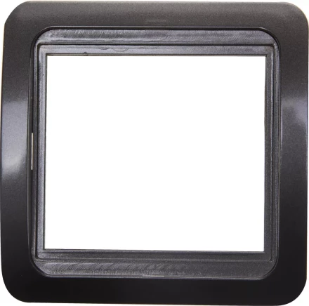 Панель СВЕТОЗАР &quot;ГАММА&quot; накладная, цвет темно-серый металлик, 1 гнездо SV-54145-DM купить в Ноябрьске