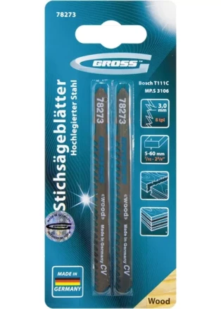 Полотна для электролобзика по дереву 2 шт 3106 - T111C GROSS 78273 купить в Ноябрьске