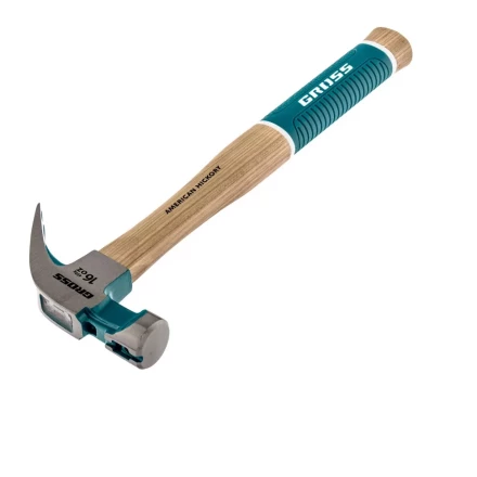 Молоток-гвоздодер с магнитом GROSS AMERICAN HICKORY 450 г угол 75 обрезиненная рукоятка 10418 купить в Ноябрьске