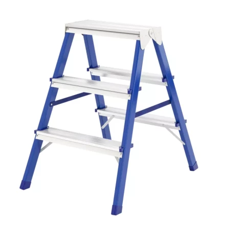 Стремянка двусторонняя 3 ступени стальная Сибртех 97933 купить в Ноябрьске