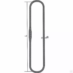 Строп канатный кольцевой СКК 20 т L=4 м заплет на станке