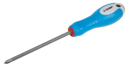 Отвертка ЗУБР, Cr-V сталь, трехкомпонентная рукоятка, цветовая индикация типа шлица, PH №1, 100мм 25252-1-100_z01 купить в Ноябрьске