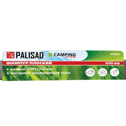 Шампур плоский, 600 х 12 х 2 мм, нержавеющая сталь, Camping Palisad 69656 купить в Ноябрьске