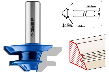 ЗУБР 44.5 x 21 мм, фреза кромочная для углового сращивания, Профессионал (28724-44.5) купить в Ноябрьске