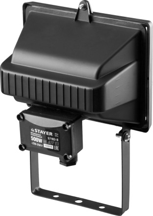 Прожектор STAYER &quot;MASTER&quot; MAXLight галогенный, с дугой крепления под установку, черный, 500Вт 57103-B купить в Ноябрьске