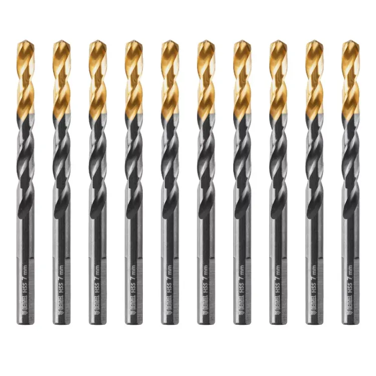 Сверло по металлу, 7 мм, HSS-Tin, Golden Tip, 10 шт. Denzel 717217 купить в Ноябрьске
