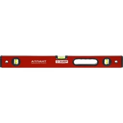 Уровень ЗУБР "МАСТЕР" "УС - 5" коробчатый усиленный, фрезерованный, 3 глазка, крашенный, с ручками, 60см 34585-060