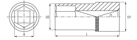 Головка торцевая глубокая 1/4&quot;DR 9 мм S04HD2109 Jonnesway 48005 купить в Ноябрьске