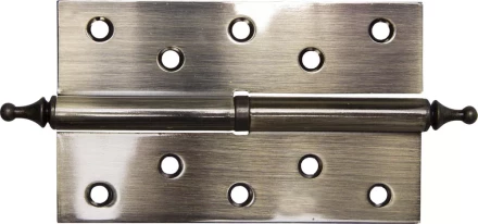 Петля дверная разъемная ЗУБР &quot;ЭКСПЕРТ&quot;, 1 подшипник, цвет ст. латунь (AB), правая, с крепежом, 125х75х2,5мм,2шт 37605-125-5R купить в Ноябрьске