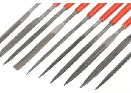 Набор надфилей 180 х 5мм 10 шт пластиковые рукоятки MATRIX 15824 купить в Ноябрьске