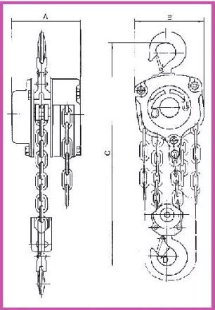 Таль ручная цепная HSZ-J LB г-п 2 тонн H=9 метра купить в Ноябрьске