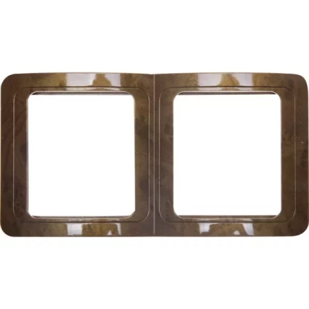 Панель СВЕТОЗАР &quot;ГАММА&quot; накладная, вертикальная, цвет орех, 2 гнезда SV-54147-N купить в Ноябрьске