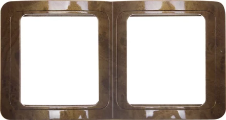 Панель СВЕТОЗАР &quot;ГАММА&quot; накладная, вертикальная, цвет орех, 2 гнезда SV-54147-N купить в Ноябрьске