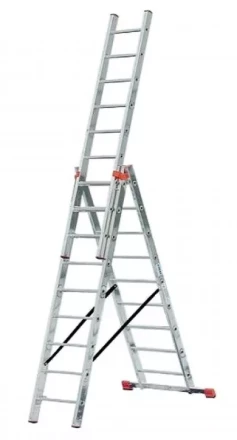 Лестница 3-х секционная алюминиевая 3*9 1013306 купить в Ноябрьске