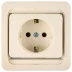 Розетка СВЕТОЗАР &quot;ГАММА&quot; одинарная, с заземлением, цвет бежевый, 16А/~250В SV-54105-B купить в Ноябрьске