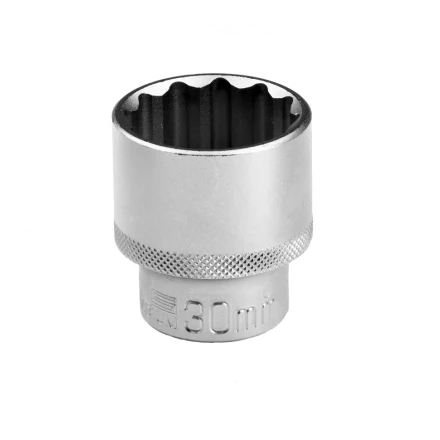 Головка торцевая 30 мм двенадцатигранная CrV под квадрат 1/2 хромированная Stels 13673 купить в Ноябрьске