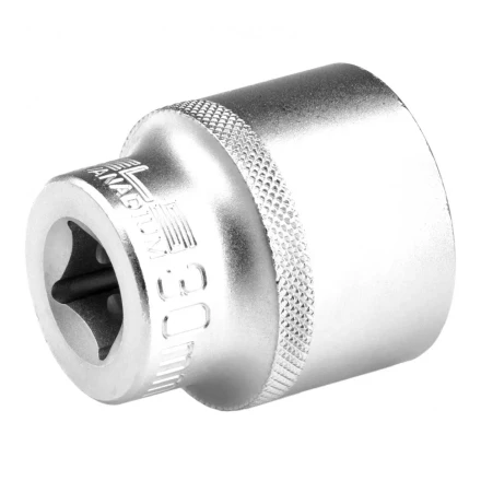 Головка торцевая 30 мм двенадцатигранная CrV под квадрат 1/2 хромированная Stels 13673 купить в Ноябрьске