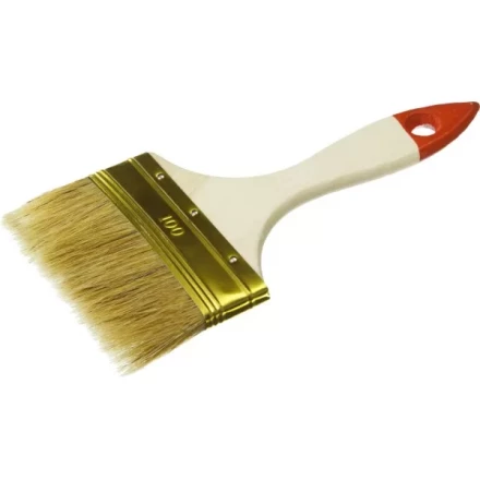 Кисть плоская ЗУБР &quot;УНИВЕРСАЛ-ОПТИМА&quot;, светлая щетина, деревянная ручка, 100мм 01099-100_z01 купить в Ноябрьске