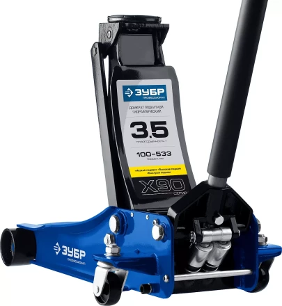 Домкрат гидравлический подкатной X90, 3,5т, 100-533мм, ЗУБР Профессионал 43054-3.5 43054-3.5 купить в Ноябрьске