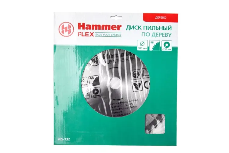 Диск пильный твердосплавный HAMMER Ф305х30мм 48зуб. купить в Ноябрьске